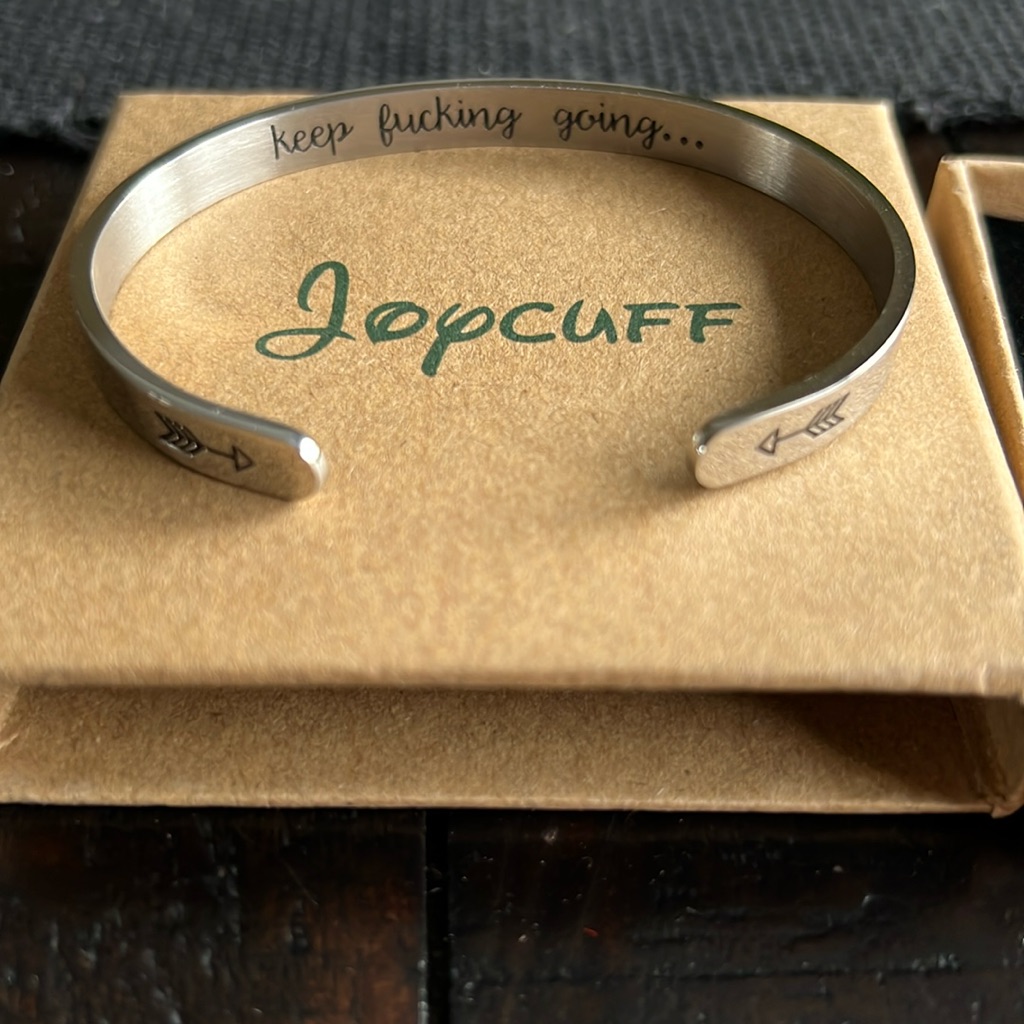 Keep Going- Motivational Cuff Bracelet